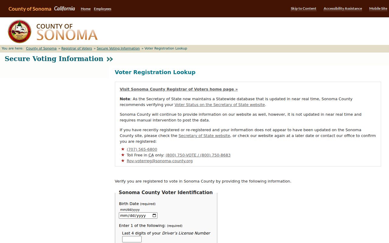 Petaluma people search boundaries on the Sonoma voter lookup